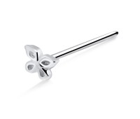 Butterfly Shaped Silver Straight Nose Stud NSKA-322